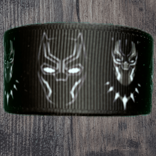 Black Panther Grosgrain 25mm Ribbon