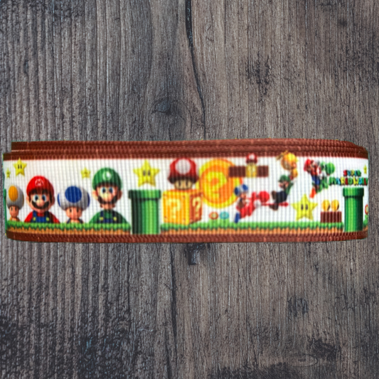 Super Mario World Grosgrain 22mm Ribbon