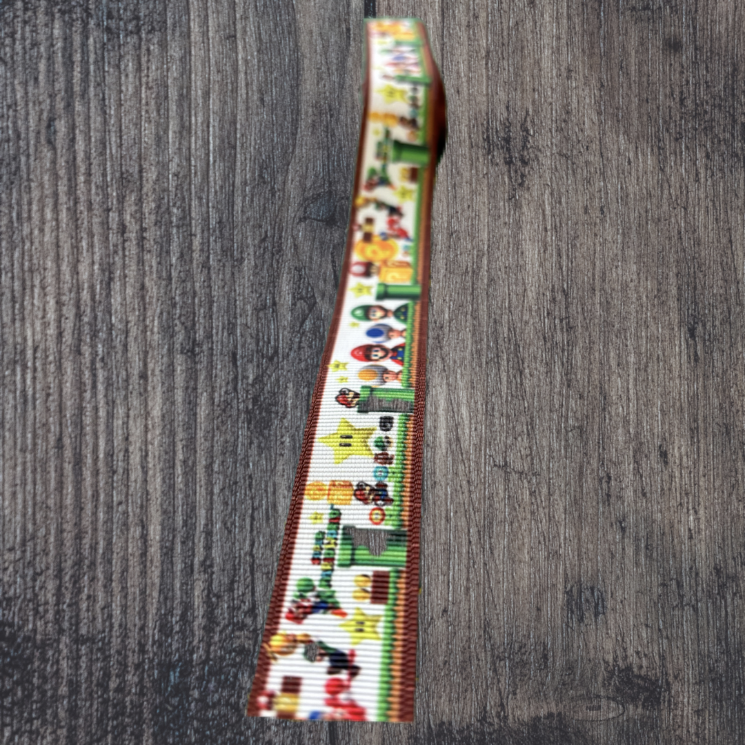 Super Mario World Grosgrain 22mm Ribbon