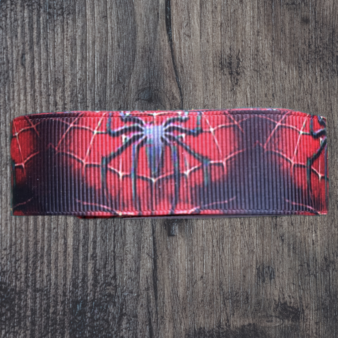 Spider Man Logo Grosgrain 25mm Ribbon