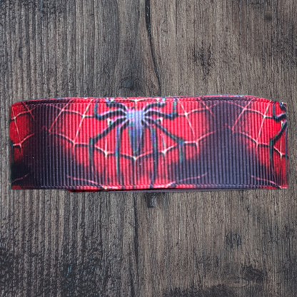 Spider Man Logo Grosgrain 25mm Ribbon