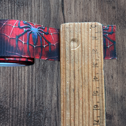 Spider Man Logo Grosgrain 25mm Ribbon