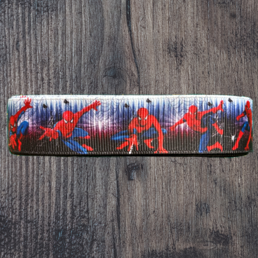 Spider Man with Blue/White Background Grosgrain 22mm Ribbon