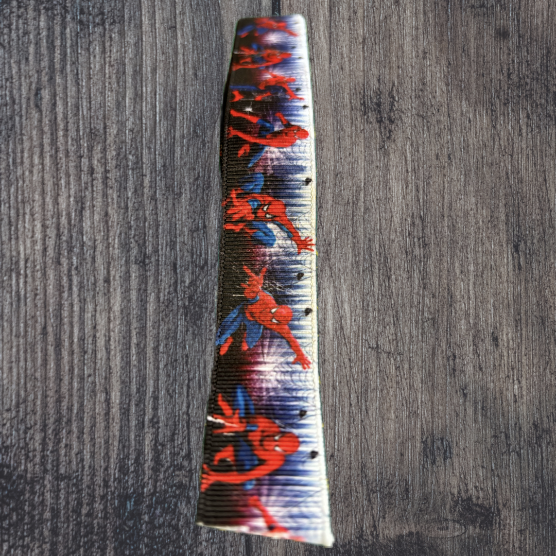 Spider Man with Blue/White Background Grosgrain 22mm Ribbon