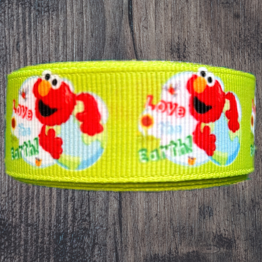 Red Monster Grosgrain 22mm Ribbon