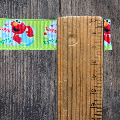 Red Monster Grosgrain 22mm Ribbon