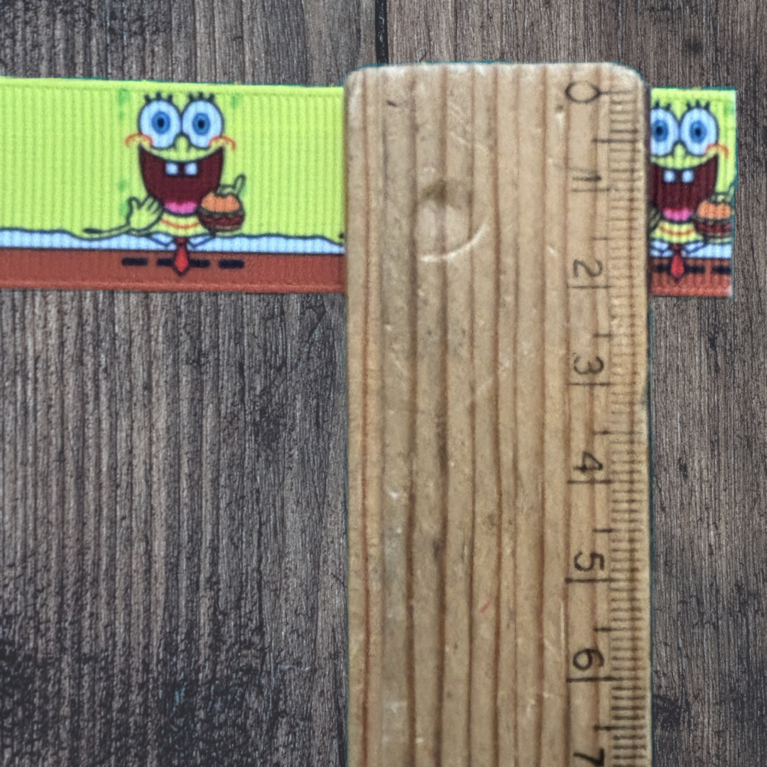 Square Sponge Character Grosgrain 22mm Ribbon