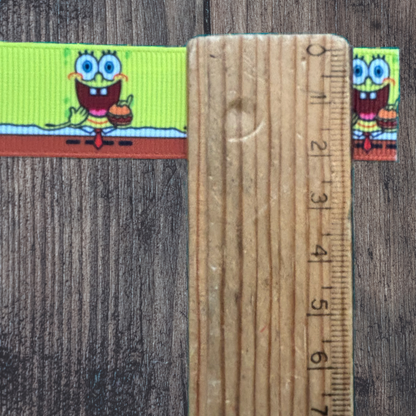 Square Sponge Character Grosgrain 22mm Ribbon