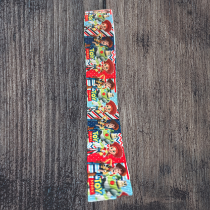 Toy Story with Red Background Grosgrain 25mm Ribbon