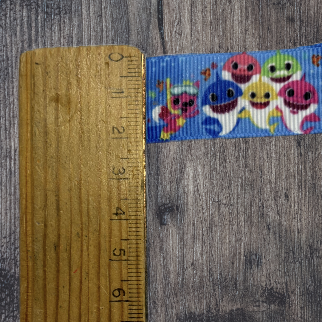 Shark Baby Grosgrain 22mm Ribbon