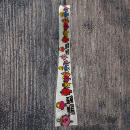 Mr. Men & Little Miss. Character Grosgrain 22mm Ribbon