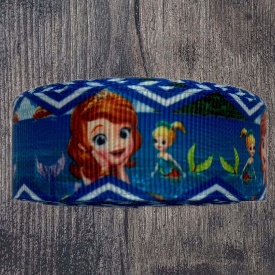 Sofia the First Mermaid Grosgrain 22mm Ribbon