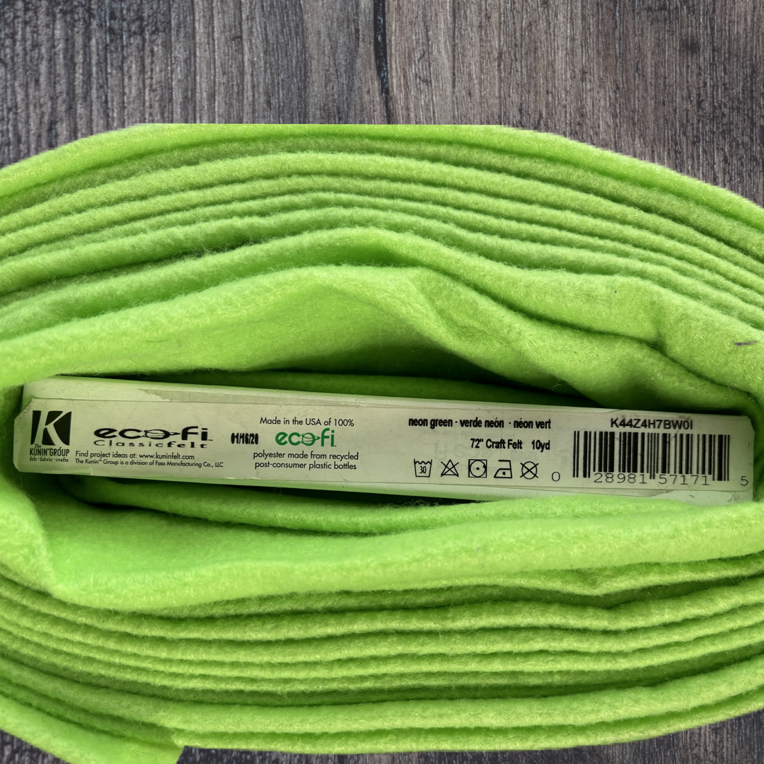 Ecofi Kunin Neon Green Classic Felt by the Yard