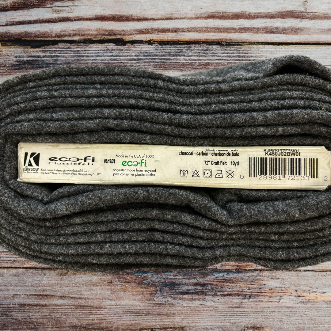 Ecofi Kunin Charcoal Classic Felt by the Yard