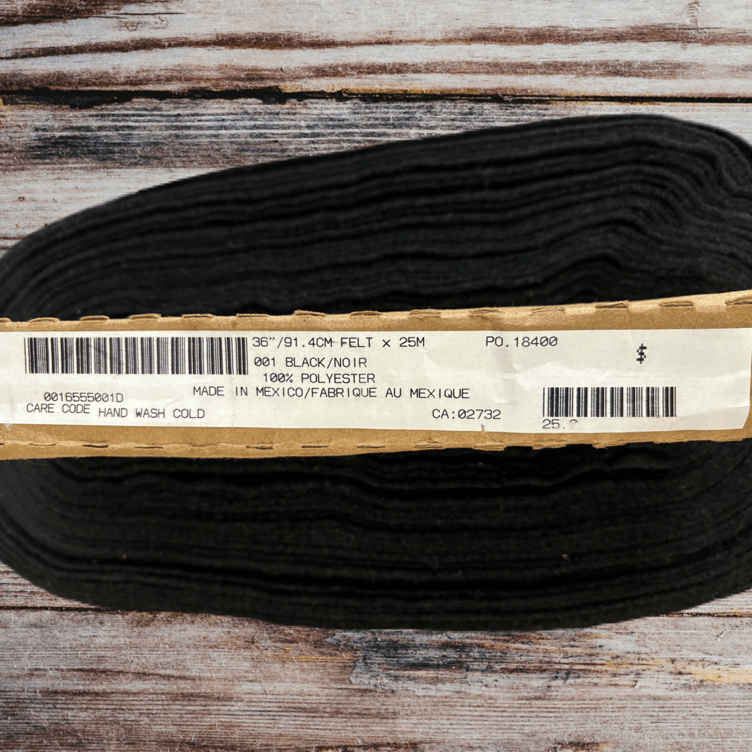 Black Felt by the Meter