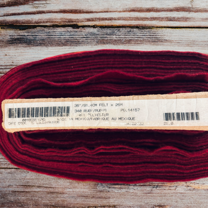 Ruby Felt by the Meter