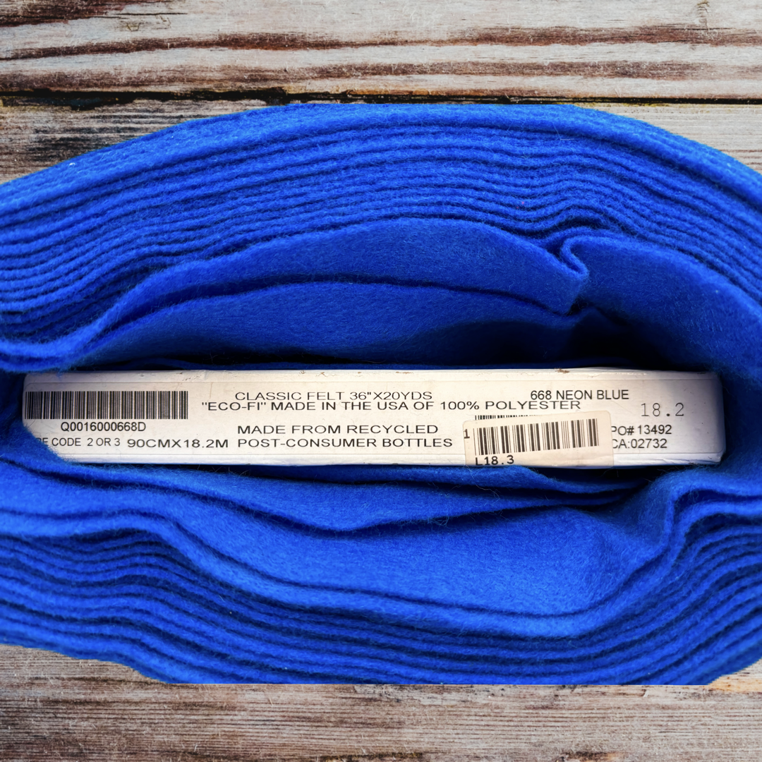 Ecofi Neon Blue Classic Felt by the Meter