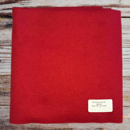 The Felt Store Apple Red Rayon/Viscose Felt by the Yard