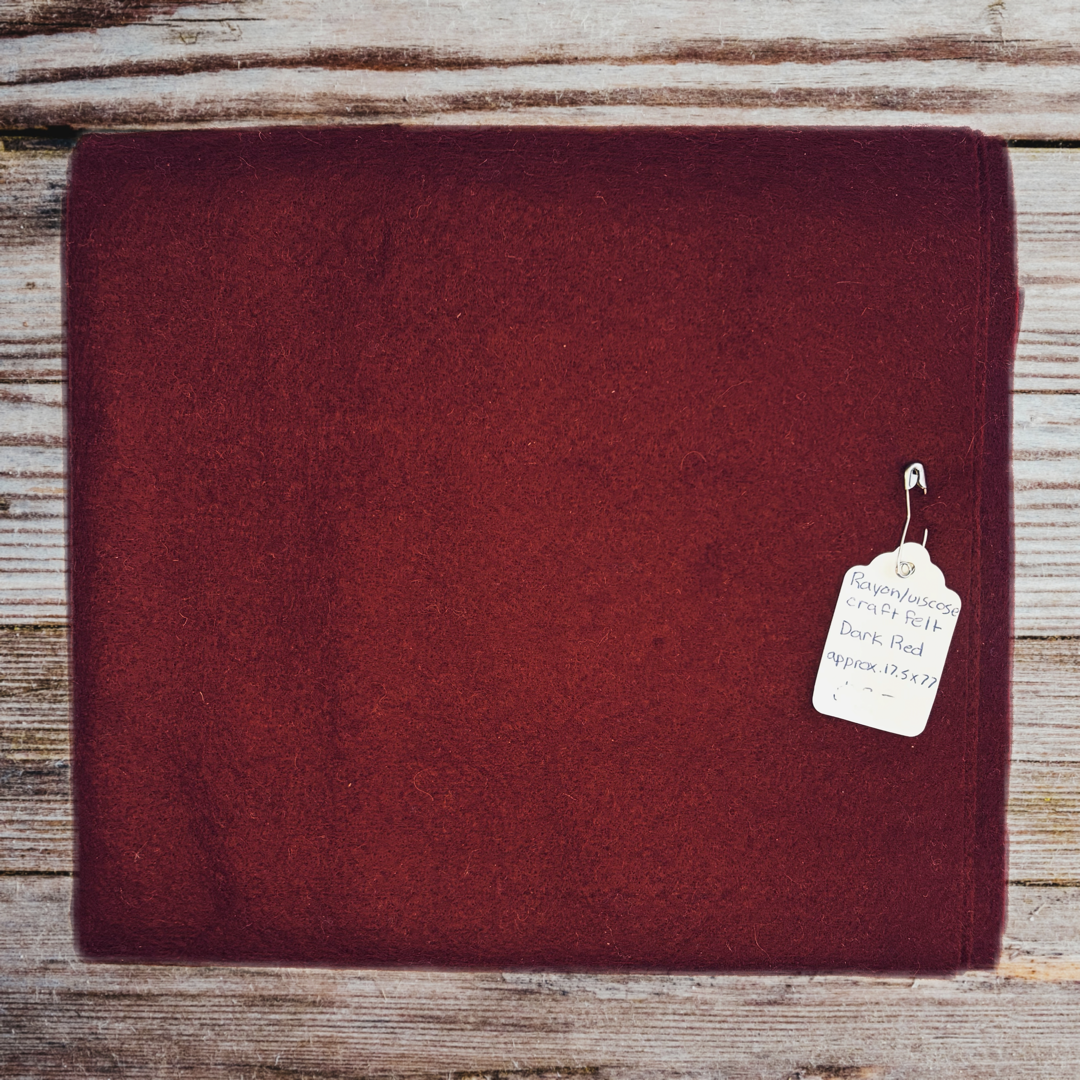 The Felt Store Dark Red Rayon/Viscose Felt by the Yard