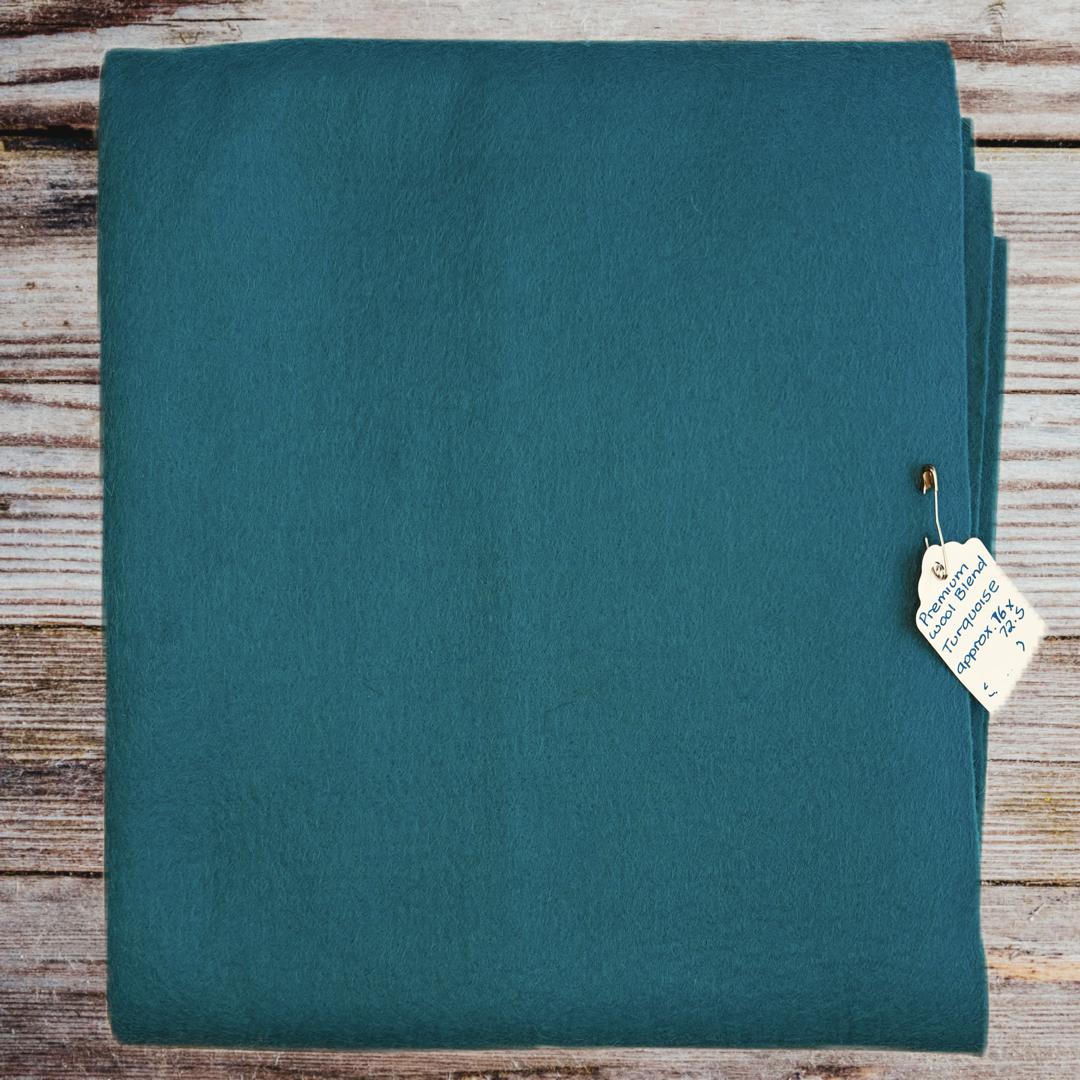 The Felt Store Turquoise Primium Wool Blend Felt by the Yard