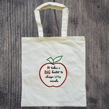 Big Heart to Shape Little Minds Design Tote Bag