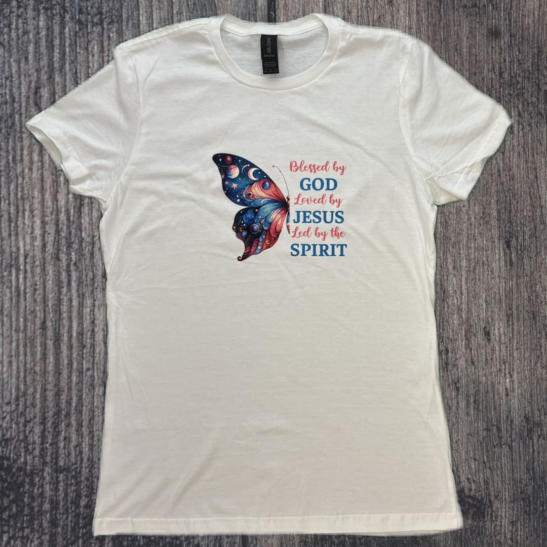 Blessed By God Butterfly Design