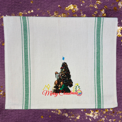 Merry Christmas Customized Tea Towel