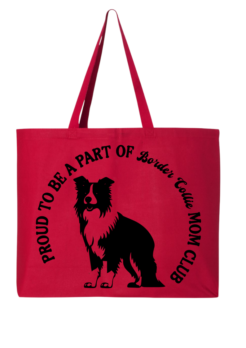 Proud (Dog Breed) Mom Club Design Tote
